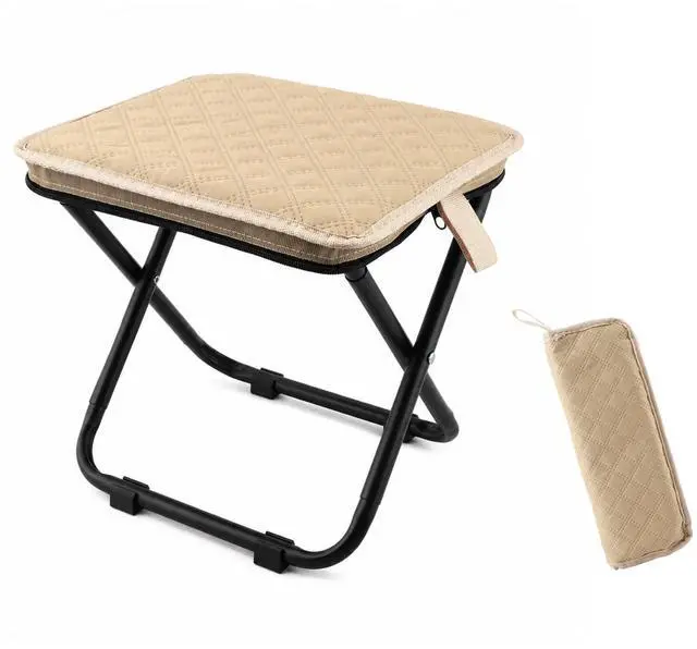 Main image of Portable Backpack Stool for Adults, Compact Pocket Folding Stool 176 LBS | Foldable Camp Seat with 4 AntiSink Feet, Lightweight Travel Chair for Camping Fishing Hiking Picnic (Khaki)