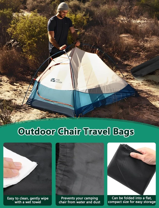 Alt view image 4 of 7 - Camping Folding Chair Replacement Carry Bag | Durable & Tear-Resistant, Storage Cover, Fits Coleman, Portable, Lawn and Most Folding Chairs, Chair Not Included