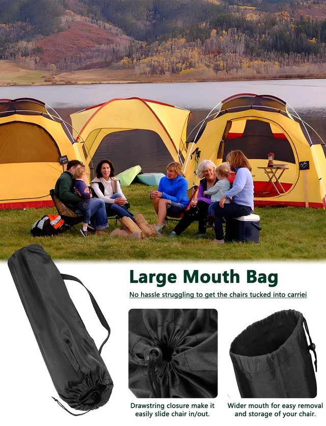 Alt view image 5 of 7 - Camping Folding Chair Replacement Carry Bag | Durable & Tear-Resistant, Storage Cover, Fits Coleman, Portable, Lawn and Most Folding Chairs, Chair Not Included
