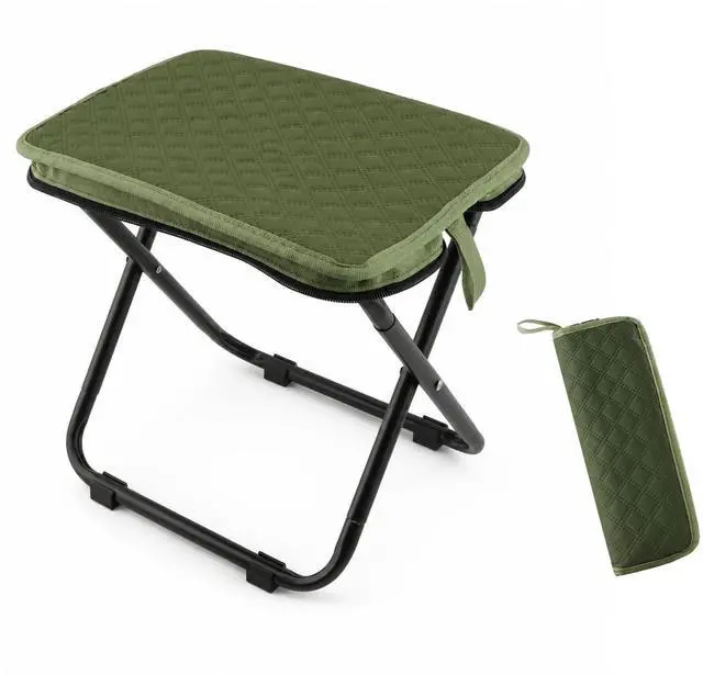 Main image of Portable Backpack Stool for Adults, Compact Pocket Folding Stool 176 LBS | Foldable Camp Seat with 4 AntiSink Feet, Lightweight Travel Chair for Camping Fishing Hiking Picnic (Green)
