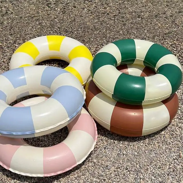 Alt view image 7 of 7 - Pool Floats Swimming Rings for Kids, Age 5-10 Inflatable Swim Tubes Ring Toys with 11" Inner, Beach Inflatable Tubes Floaties Toys for Kids Adults (Yellow x1)