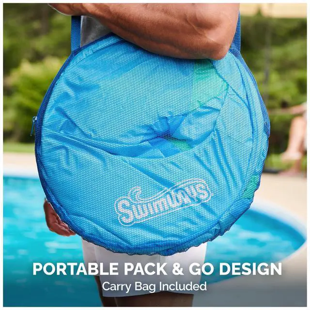 Alt view image 5 of 7 - Spring Float Papasan, Fast-Inflating Round Adult Lounger; Ages 15+ | Patented Fast Inflation for Immediate Use During Travel, Fits Most Adults and Teens, Teens & Adults Can Lounge Comfortably