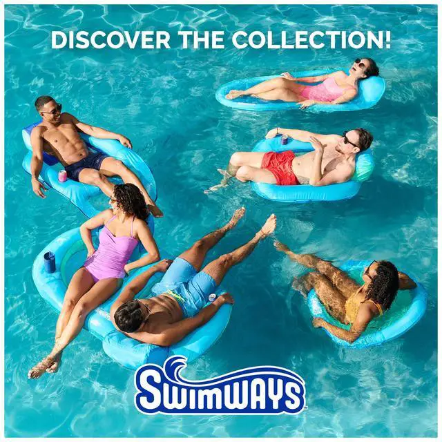 Alt view image 7 of 7 - Spring Float Papasan, Fast-Inflating Round Adult Lounger; Ages 15+ | Patented Fast Inflation for Immediate Use During Travel, Fits Most Adults and Teens, Teens & Adults Can Lounge Comfortably