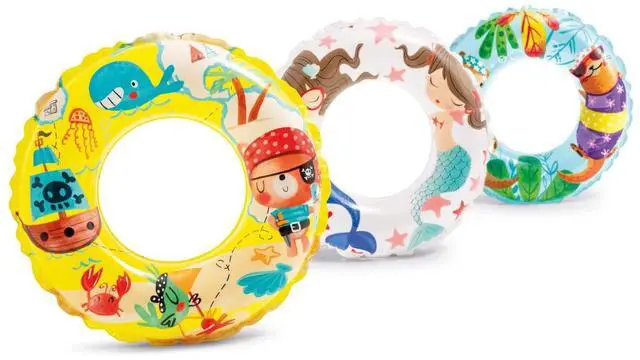 Main image of 59242EP Transparent Rings Inflatable Pool Floats, Color May Vary