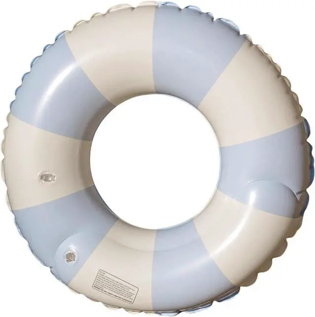 Main image of Swim Ring for Kids & Adults, 30" Pool Float Tube with Cute Striped Design, Durable Thick PVC Leak-Proof Swimming Ring for Beach Pool Party Summer Water Fun (Blue)