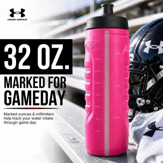 Alt view image 2 of 6 - 32oz Sideline Squeeze Bottle Hot Pink