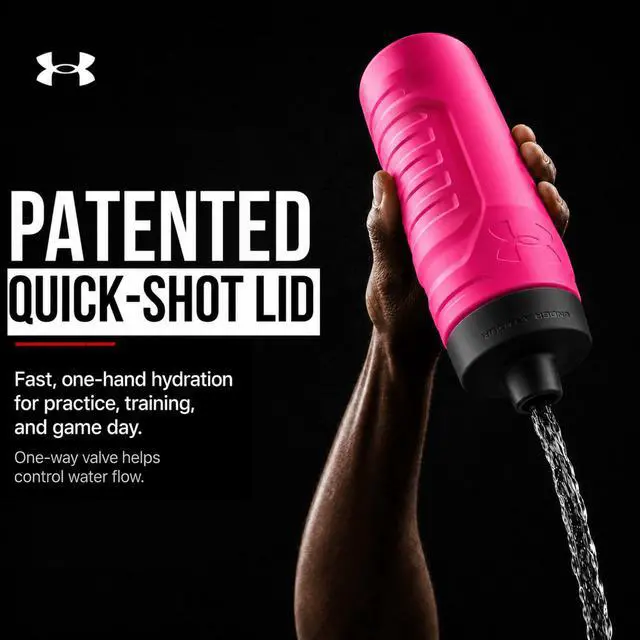Alt view image 4 of 6 - 32oz Sideline Squeeze Bottle Hot Pink