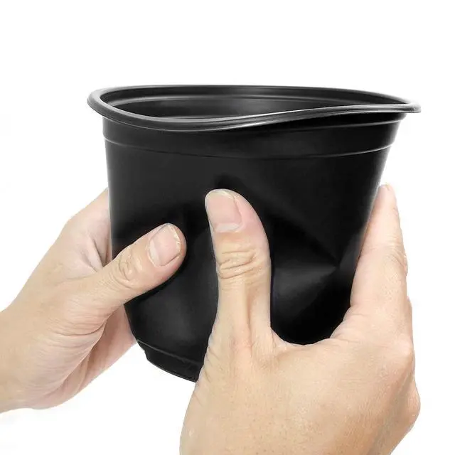 Alt view image 3 of 6 - 100 Pack Nursery Pots, 4 5 6 Inch Nursery Pot for Plants, Plastic Plant Pots with Drainage Holes, Garden Flower Pots for Transplanting, Succulents, Cuttings, Seedlings(4inch,100pcs)