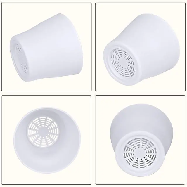 Alt view image 3 of 7 - 16-Pack 4" Plastic Flower Plant Pots Thickened Seedlings Nursery Pots, Flower Plant Container Seed Starting Pots with Pallet (White)
