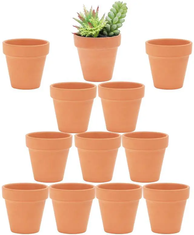 Main image of 2.5 inch Terracotta Pots with Drainage Holes,Small Mini Clay Ceramic Pottery Planter,Cactus Flower Terra Cotta Pots,Succulents Nursery Pots for Indoor/Outdoor Plants,Crafts,Wedding-12 Pack