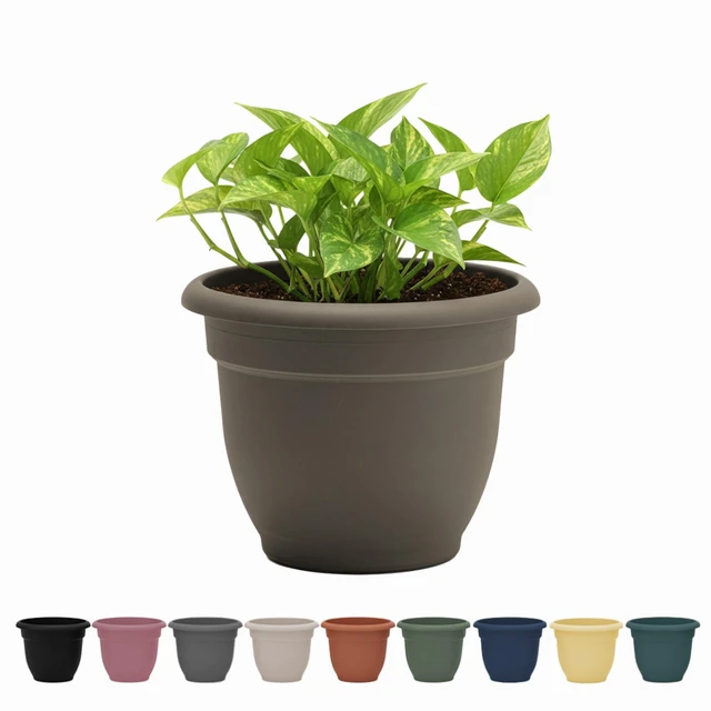 Main image of Ariana Self Watering Planter, 6", Peppercorn (AP0660), 6-Inch