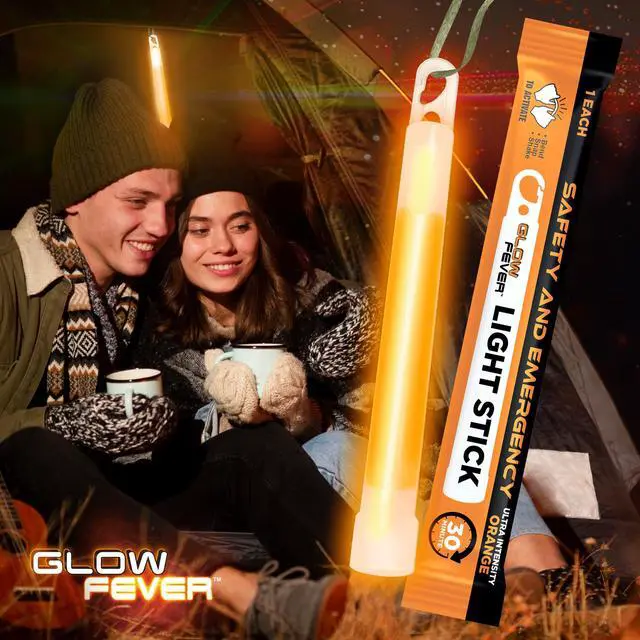 Alt view image 4 of 6 - Super Bright Emergency Safety Military Grade Glow Sticks with 30 Minutes Duration. Great for Concerts Live Events, Camping, Dancing, Weddings and Summer Vacation (Orange, 10PCS)