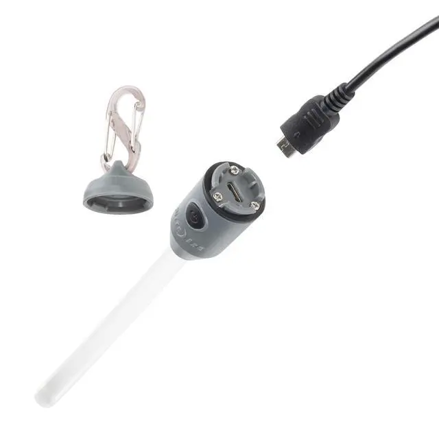 Alt view image 2 of 7 - Radiant Rechargeable LED Glow Stick - Disc-O Select - Color Changing Light for Nighttime Visibility & Outdoor Use - Chemical-Free, Waterproof & Rechargeable Glow Stick - Includes S-Biner