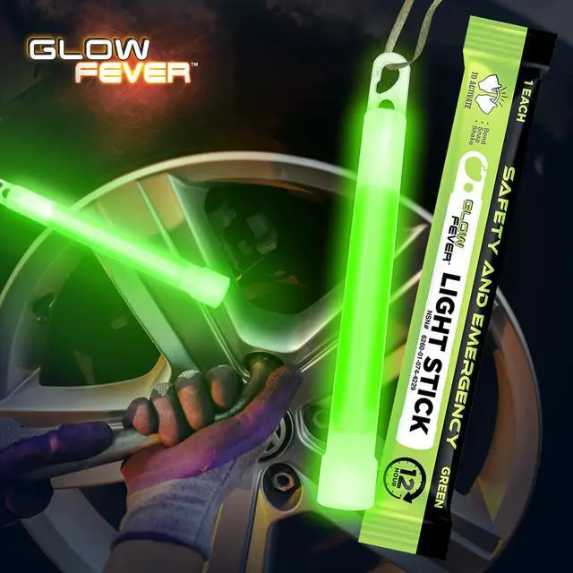 Alt view image 6 of 7 - Emergency Safety Military Grade Glow Sticks, 10pcs, 6'' Ultra Bright Glow Sticks with 12 Hours Duration. Great for Hiking, Party, Camping, Blackouts, Hurricane and Survival Kits (Green)
