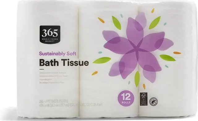 Main image of Sustainably Soft Bath Tissue, Hypoallergenic, 286 Sheets per Roll, 12 Count