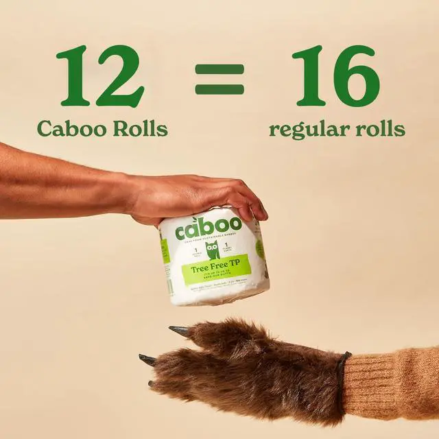 Alt view image 6 of 7 - Tree Free Toilet Paper, Septic Safe Toilet Tissue, Plastic Free, Non Toxic, Chemical Free, 2 Ply Bathroom Toilet Paper | Pack of 12 Double Rolls, 300 Sheets Per Roll