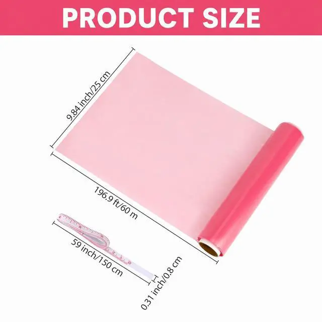 Alt view image 2 of 7 - 1 Rolls 60 Meters Pink Osmotic Plastic Body Wrap, Workout Sweat Enhancer Belly Stomach Wrap Thermal Burning, Body Workout Film Applicator Power Waist for Women