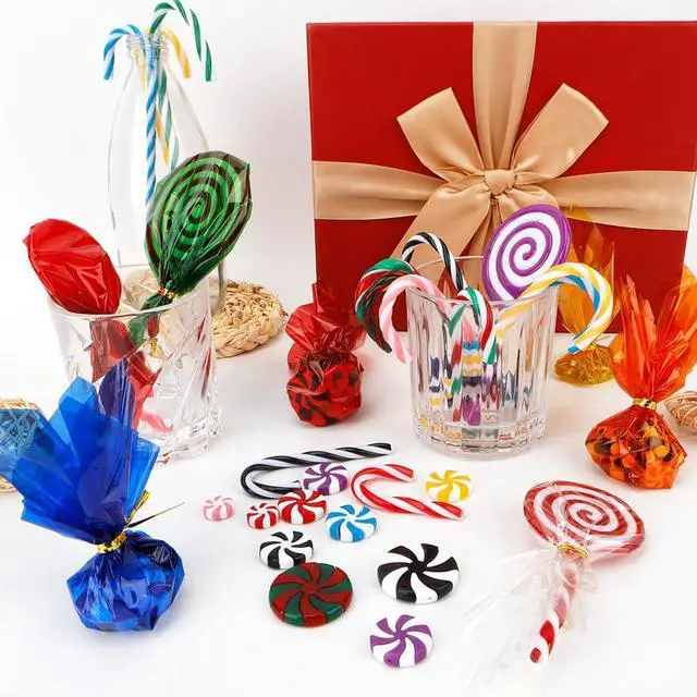 Alt view image 4 of 7 - Cellophane Wrap, 120pcs Cellophane Sheets, 8 Multi-Colors Colored Cellophane, 7.5x7.5 Inch Transparent Colored Plastic Wrap, Colored Cellophane Wrap for Christmas Valentine DIY Arts Crafts Decorations