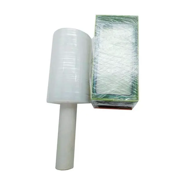 Alt view image 3 of 7 - Stretch Wrap Clear Plastic Wrap Roll 6 inch X 1000Ft 80 Guage Industrial Mini Stretch Wrap Film with Handle for Moving,Shipping,Packing Fuiniture Adhering Shrink Film