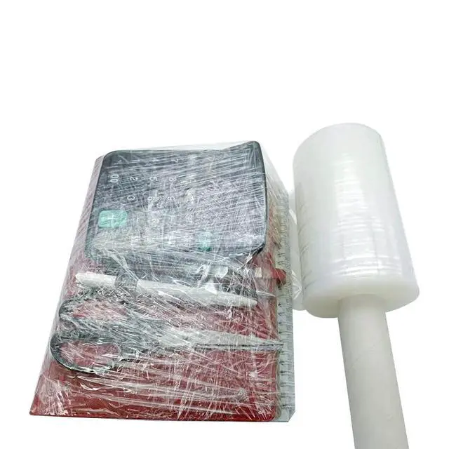 Alt view image 4 of 7 - Stretch Wrap Clear Plastic Wrap Roll 6 inch X 1000Ft 80 Guage Industrial Mini Stretch Wrap Film with Handle for Moving,Shipping,Packing Fuiniture Adhering Shrink Film