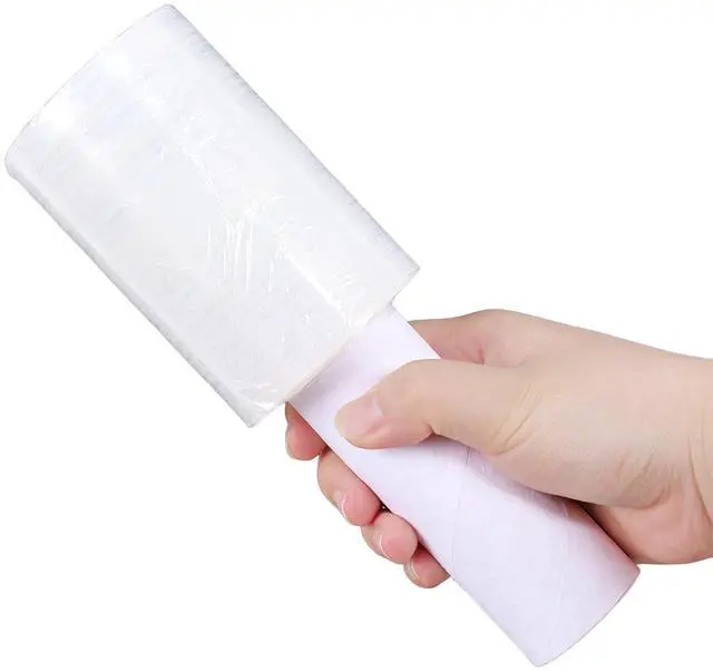 Main image of Stretch Wrap Film Moving Wrapping Plastic Roll Shrink Wrap Roll with Handle | 4 Inch × 1000Ft self-adhering clear film, tear-resistant plastic wrap, for securing furniture