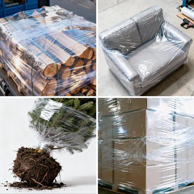 Alt view image 6 of 6 - Stretch Wrap Film Moving Wrapping Plastic Roll Shrink Wrap Roll with Handle | 4 Inch × 1000Ft self-adhering clear film, tear-resistant plastic wrap, for securing furniture