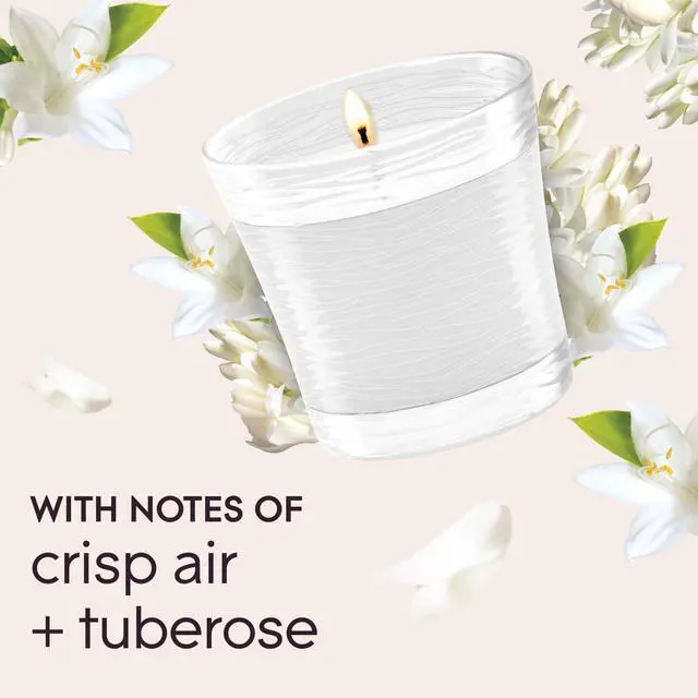 Alt view image 6 of 7 - 1-Wick Scented Candle Jar, Clean Linen, Air Freshener Infused with Essential Oils, 4.08 Oz, 2 Count