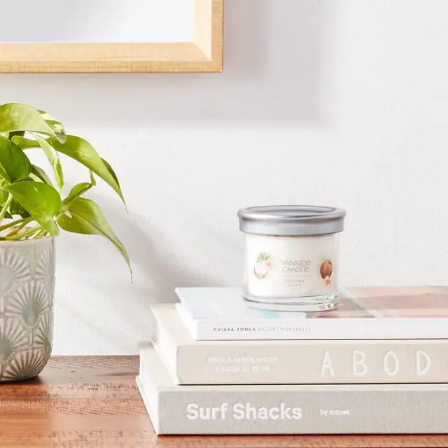 Alt view image 2 of 7 - Small Tumbler Scented Candle, Coconut Beach, 4.3 oz, Premium Plant Wax Blend, Up to 40 Hour Burn Time