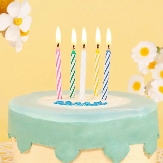 Alt view image 2 of 6 - 144-Count Multicolored Spiral Birthday Candle, Birthday Candles for Cake, Cupcake Candles, Party Celebration