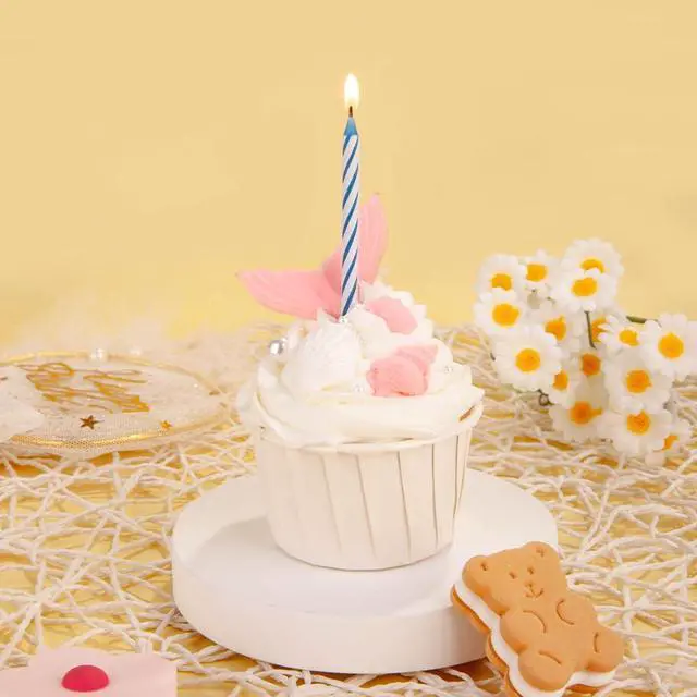 Alt view image 4 of 6 - 144-Count Multicolored Spiral Birthday Candle, Birthday Candles for Cake, Cupcake Candles, Party Celebration