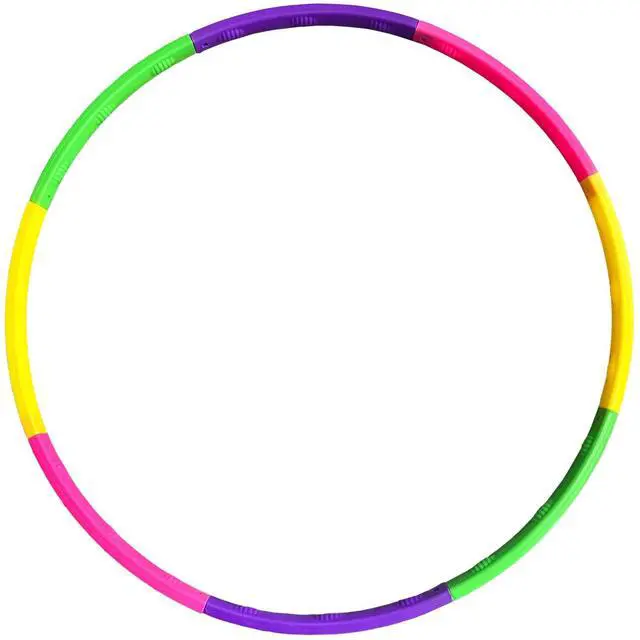 Main image of Kids Exercise Hoop, Adjustable Weighted Hoops for Ages 4-15 & Adults Beginners, Detachable 8-Section Fitness Hoop for Kids with Massage Grip, Colorful Hoops for Party Games & Dog Agility Training