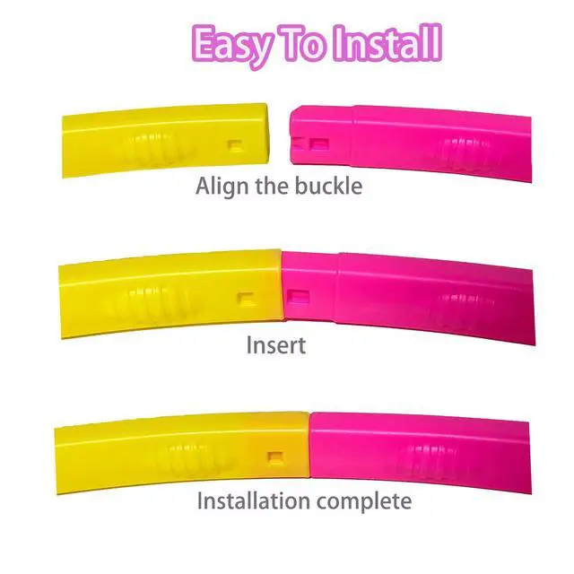 Alt view image 6 of 7 - Kids Exercise Hoop, Adjustable Weighted Hoops for Ages 4-15 & Adults Beginners, Detachable 8-Section Fitness Hoop for Kids with Massage Grip, Colorful Hoops for Party Games & Dog Agility Training