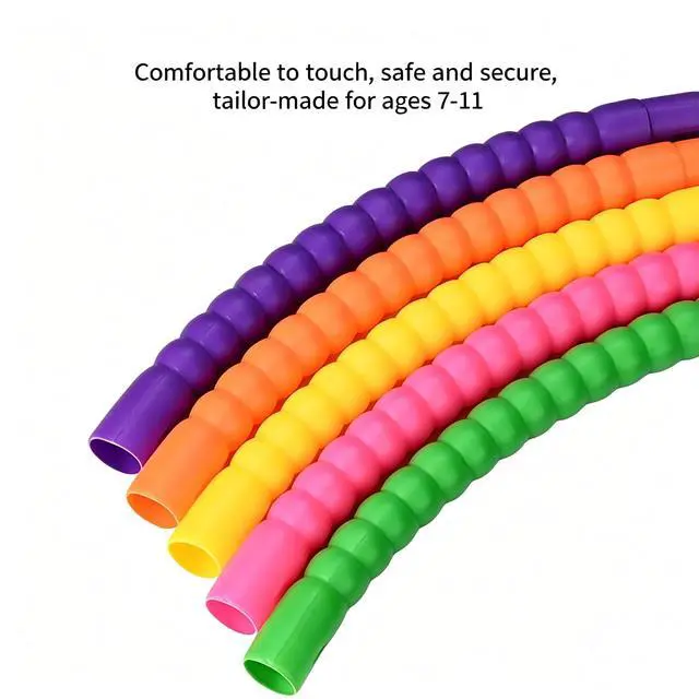 Alt view image 6 of 7 - 10-Section Detachable Spin Hoop for Kids, 72cm Adjustable Fitness Hoop, 125g Lightweight Sport Hoop, Freely Weight Adjustable, Ideal Sports Gift for Boys Girls Aged 7-11
