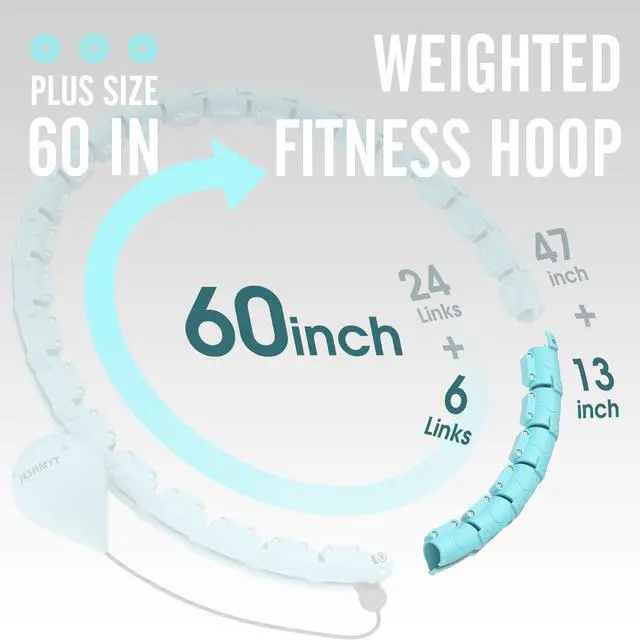 Alt view image 3 of 5 - Weighted Exercise Hoop 6 Extra Links, Exercise Hoop Accessories for Adults Weight Loss