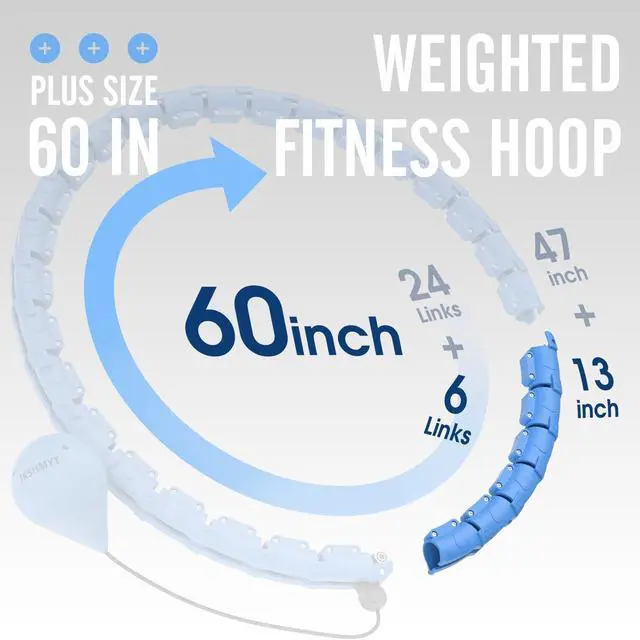 Alt view image 3 of 5 - Weighted Exercise Hoop 6 Extra Links, Exercise Hoop Accessories for Adults Weight Loss