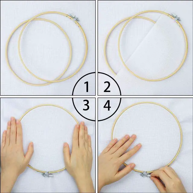 Alt view image 4 of 7 - Embroidery Hoops Bamboo Cross Stitch Hoop Ring,5 pcs,Various Sizes