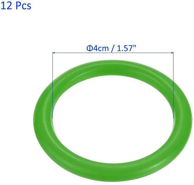 Alt view image 3 of 5 - 12 Pack Carnival Toss Rings - Plastic Round Throw Hoops, Apply to Parties/Interactive Games (1.57-Inch, Green)