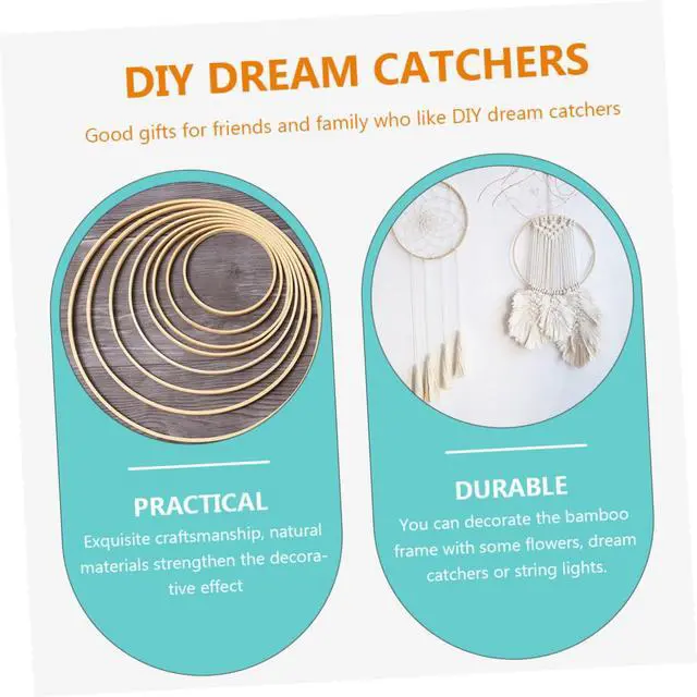 Alt view image 2 of 7 - Craft Rings 7.48 Inch Circle Decoration for Dream Catcher Hoops Macrame Ring Catcher Round for DIY Hanging Crafts Wreaths Party Holiday Decor