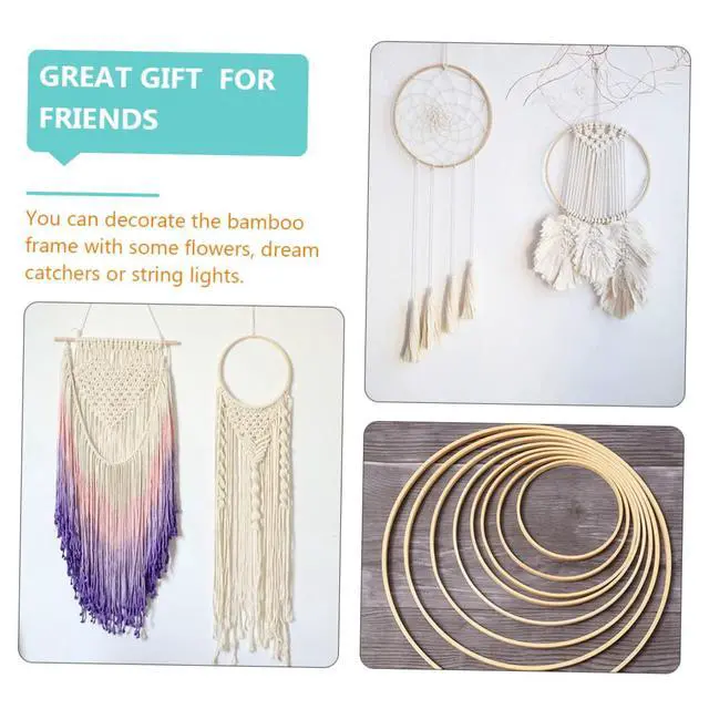 Alt view image 3 of 7 - Craft Rings 7.48 Inch Circle Decoration for Dream Catcher Hoops Macrame Ring Catcher Round for DIY Hanging Crafts Wreaths Party Holiday Decor