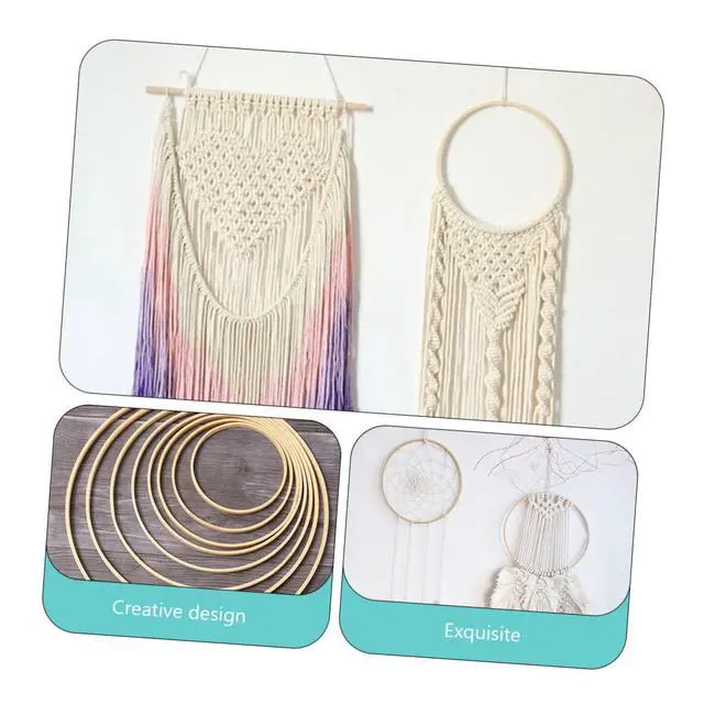 Alt view image 4 of 7 - Craft Rings 7.48 Inch Circle Decoration for Dream Catcher Hoops Macrame Ring Catcher Round for DIY Hanging Crafts Wreaths Party Holiday Decor