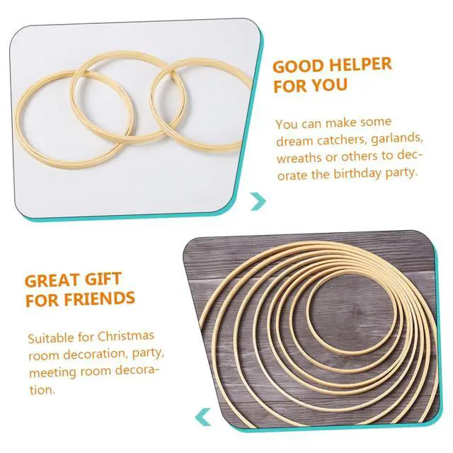 Alt view image 7 of 7 - Craft Rings 7.48 Inch Circle Decoration for Dream Catcher Hoops Macrame Ring Catcher Round for DIY Hanging Crafts Wreaths Party Holiday Decor