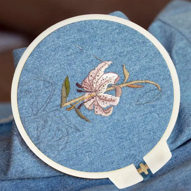 Alt view image 7 of 7 - 3 Size Embroidery Hoop Set Plastic Embroidery Frame | Cross Stitch Hoop Circle, Ring for Embroidery, Cross Stitch, Sewing