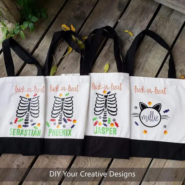 Alt view image 4 of 7 - 1 | 3 | 6 | 12 | 24 Pack Super Strong Large 12oz Cotton Canvas Tote Bag, Reusable Grocery Shopping Cloth Bag, Fashionable Two-Tone Tote for Crafts, DIY Your Creative Designs (Pack of 1)