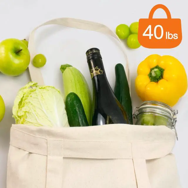 Alt view image 3 of 6 - Canvas Tote Bags, 2-Pack, 15 x 16 in, 8 oz Cotton Blank | 8 oz cotton canvas with long handles; blank surface for crafts, gifts, shopping, and everyday carrying