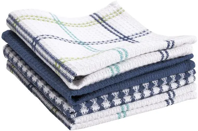 Main image of Premium Waffle Dish Cloths: Highly Absorbent, Super Soft Long Lasting - 100% Cotton, 12"x13" Towel for Cleaning & Drying, (4-Pack), Cool