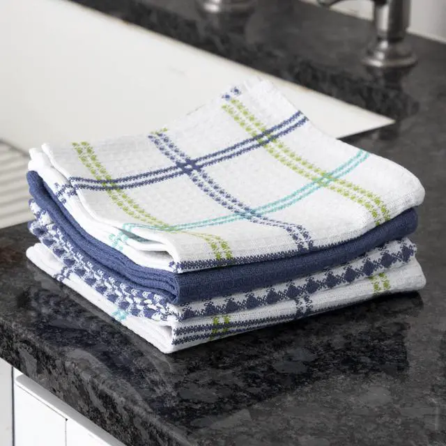 Alt view image 6 of 7 - Premium Waffle Dish Cloths: Highly Absorbent, Super Soft Long Lasting - 100% Cotton, 12"x13" Towel for Cleaning & Drying, (4-Pack), Cool