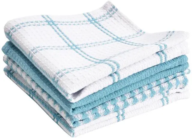 Main image of Premium Waffle Dish Cloths: Highly Absorbent, Super Soft Long Lasting - 100% Cotton, 12"x13" Towel for Cleaning & Drying, (4-Pack), Breeze