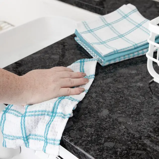 Alt view image 4 of 6 - Premium Waffle Dish Cloths: Highly Absorbent, Super Soft Long Lasting - 100% Cotton, 12"x13" Towel for Cleaning & Drying, (4-Pack), Breeze