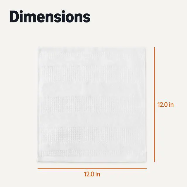 Alt view image 5 of 5 - Organic Cotton Waffle Kitchen Dish Cloths, Ultra Absorbent, Quick Drying, Lint-Free, 12 x1 2 inches, 6-Pack, White
