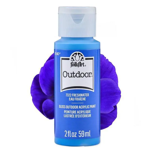 Alt view image 2 of 3 - Outdoor Acrylic Craft Paint, Gloss Finish, Freshwater, 2 fl oz